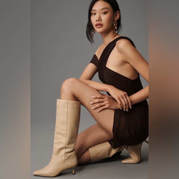 NWT! Light Sand By Anthropologie Knee-High Pointed-Toe Boots -Multiple Sizes 💎 - Picture 1 of 5